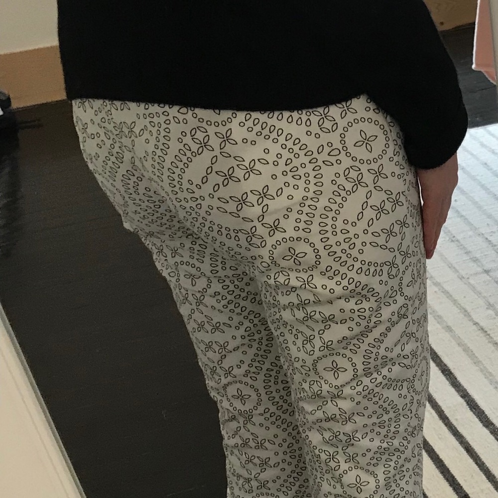 Express Black & White Columnist Ankle Pants